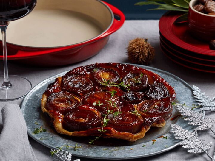 Caramelised Red Onion and Chestnut Tarte Tatin