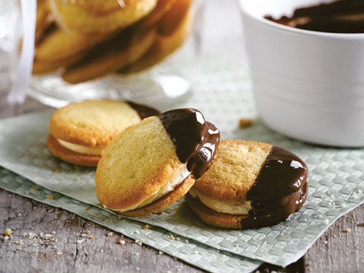 Shortbread Biscuits With Buttercream And Chocolate