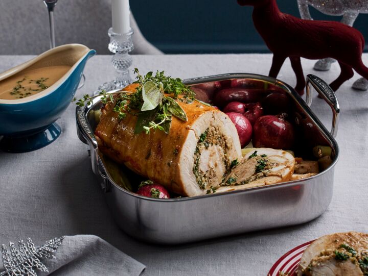 Stuffed Turkey Breast with a Citrus Port Glaze