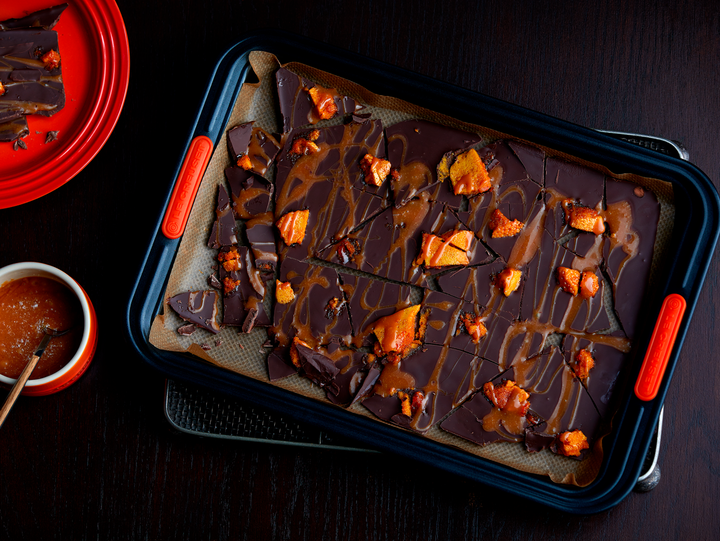 Honeycomb, Vanilla Salted Caramel and Chocolate Bark