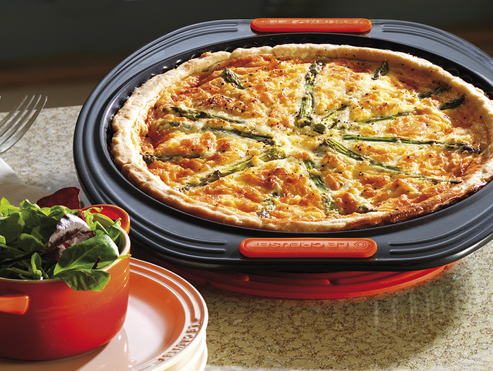 Asparagus and Hot-smoked Salmon Quiche