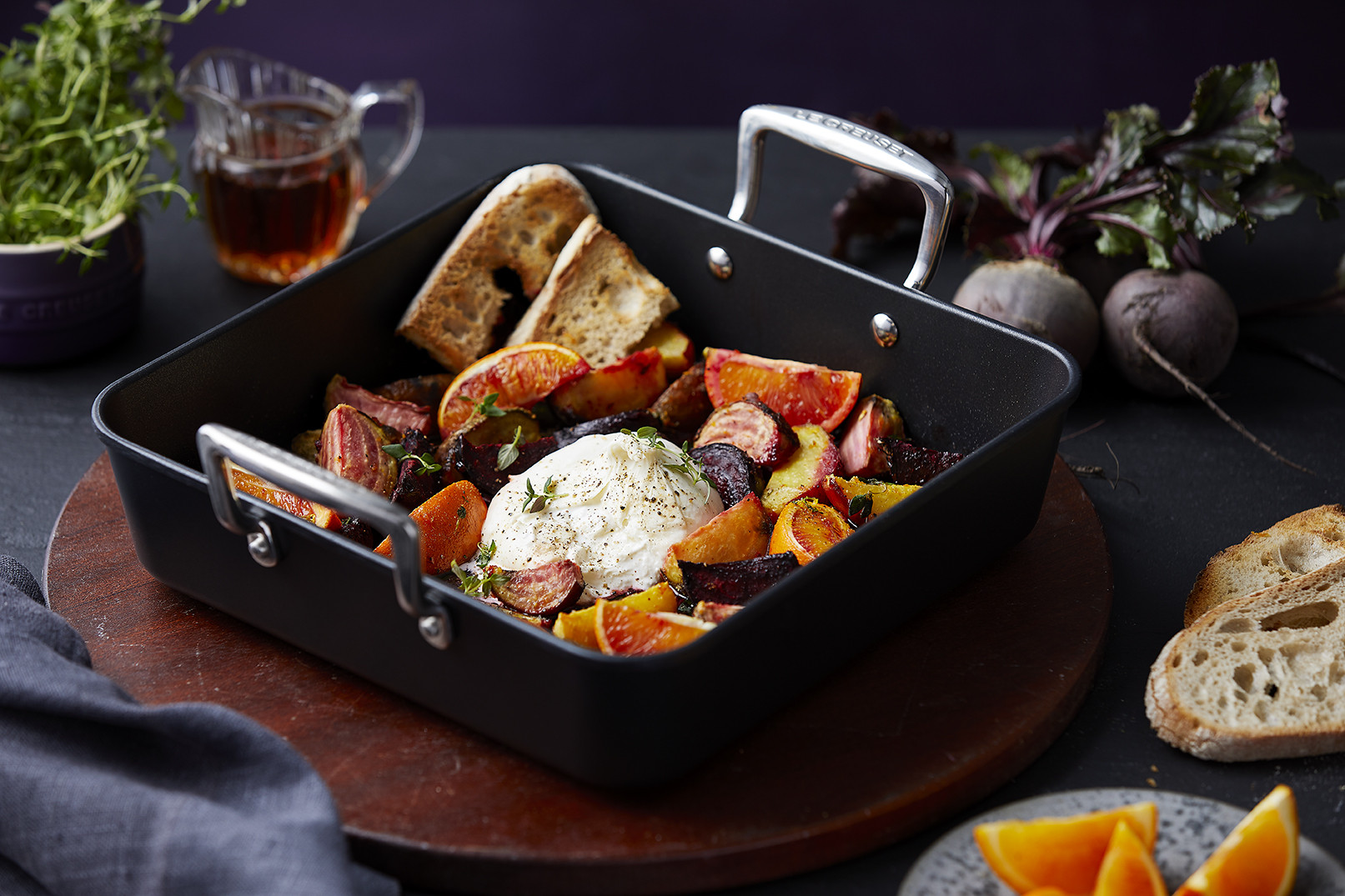 Flavour Revival Braised Beetroot with Burrata and Orange 