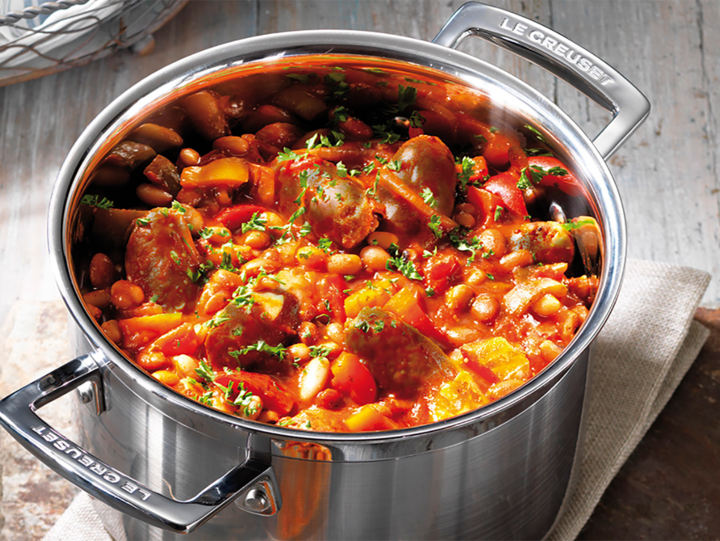 Spicy Sausage and Bean Casserole