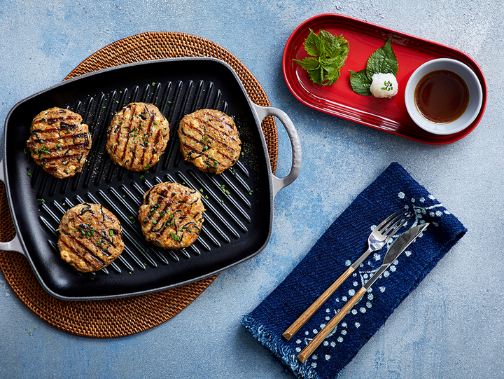 Pork Tofu Arame Patties with Ponzu Sauce