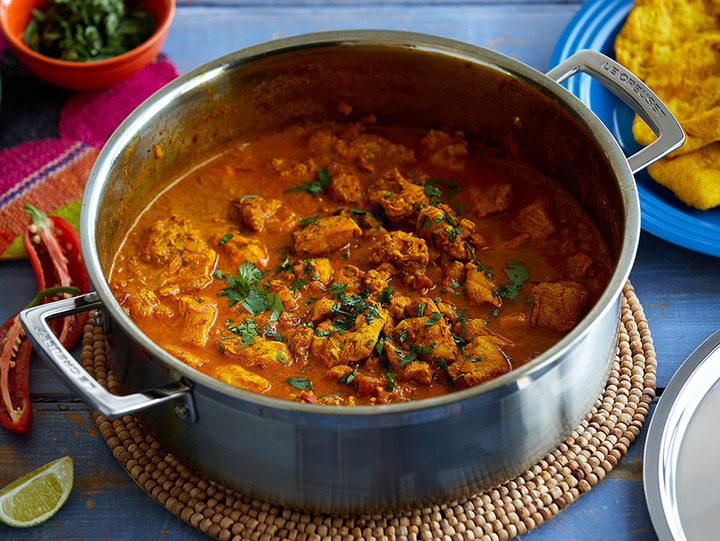 Chicken Tikka Masala With Trinidadian Doubles