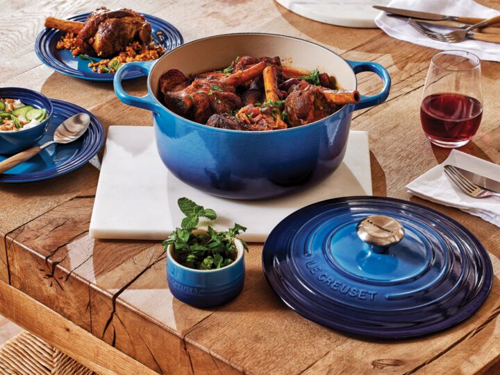 Tagine-Style Pulled Lamb Shanks with Cucumber Yoghurt